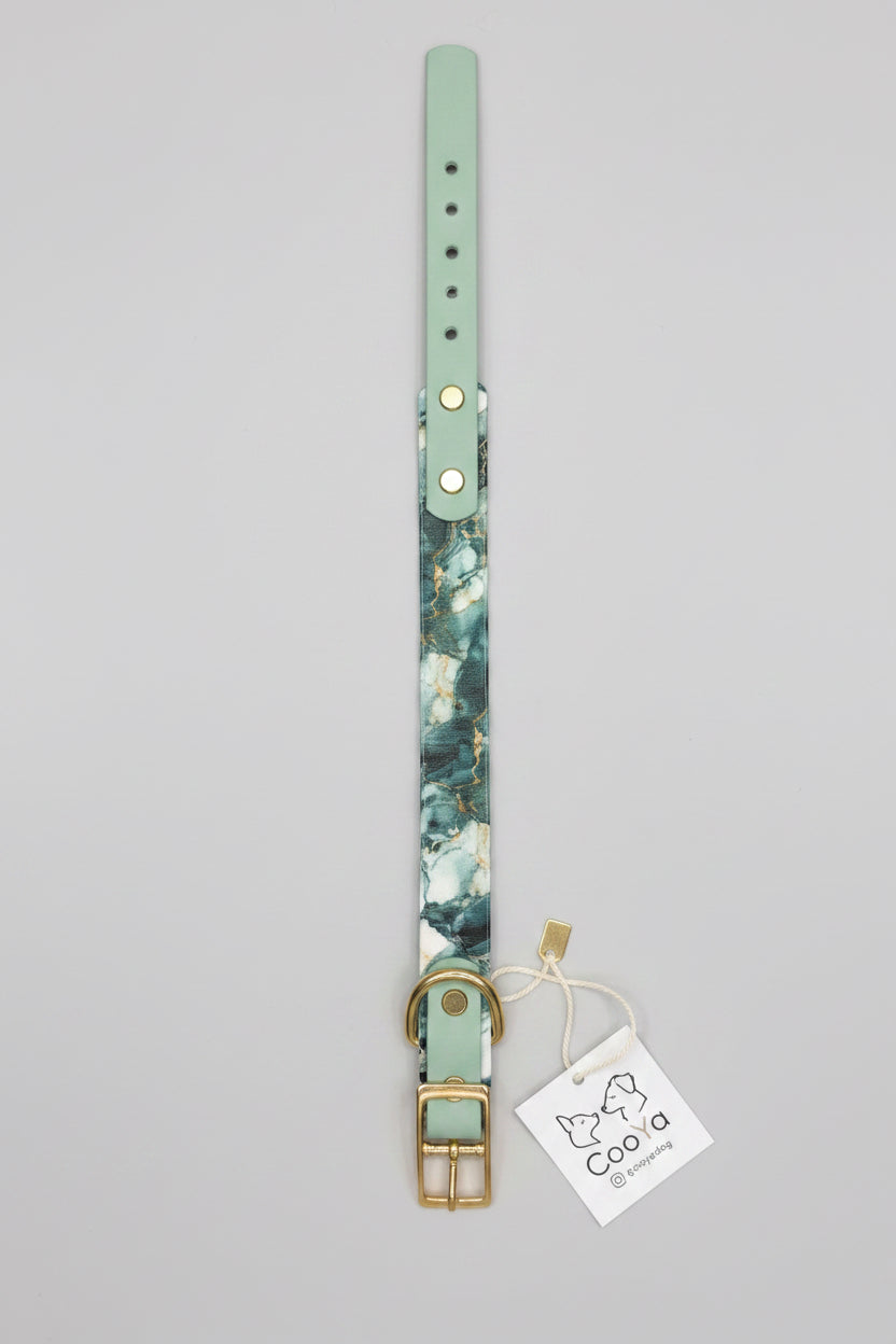 Green Marble Halsband - 25mm
