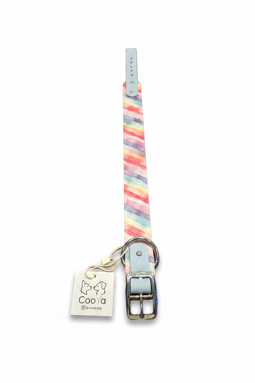 Watercolor Stripes Halsband - 38mm