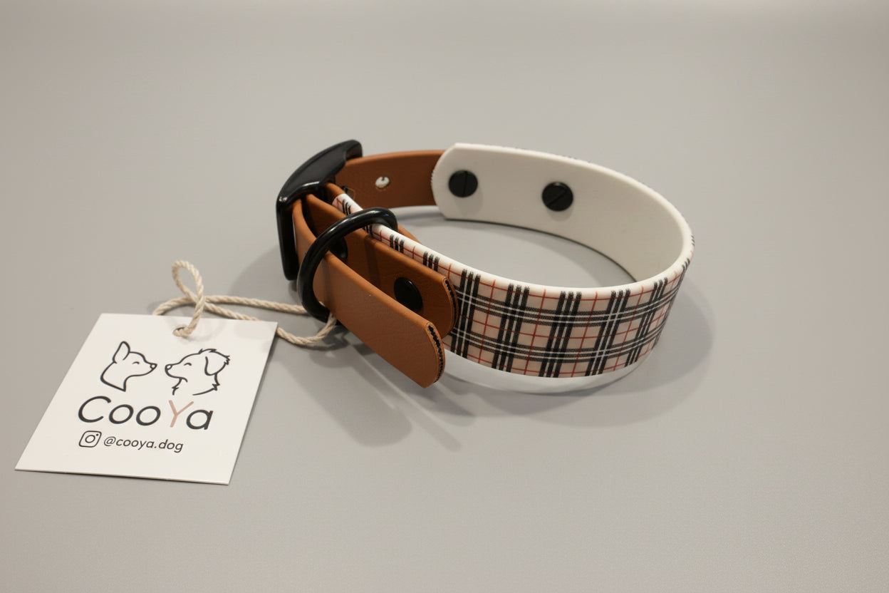 BB Plaid Halsband - 25mm