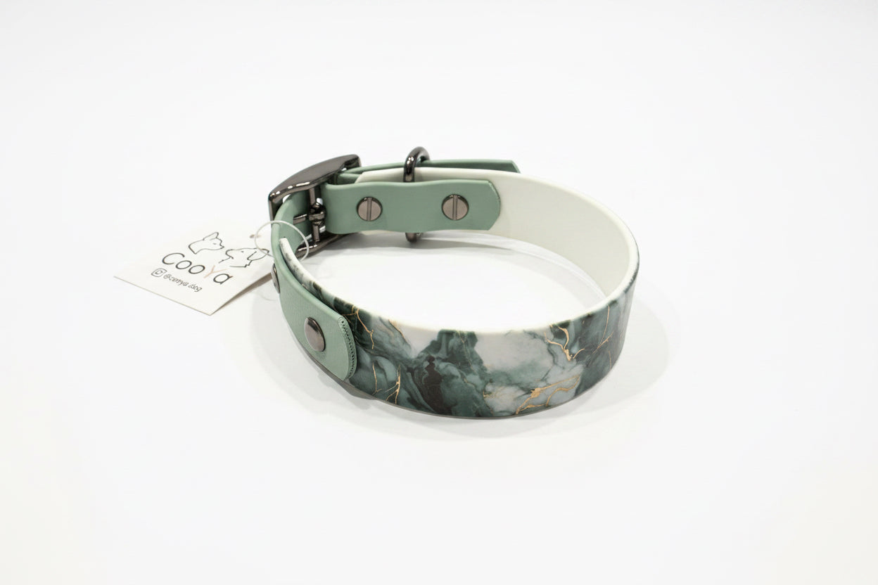 Green Marble Halsband - 25mm