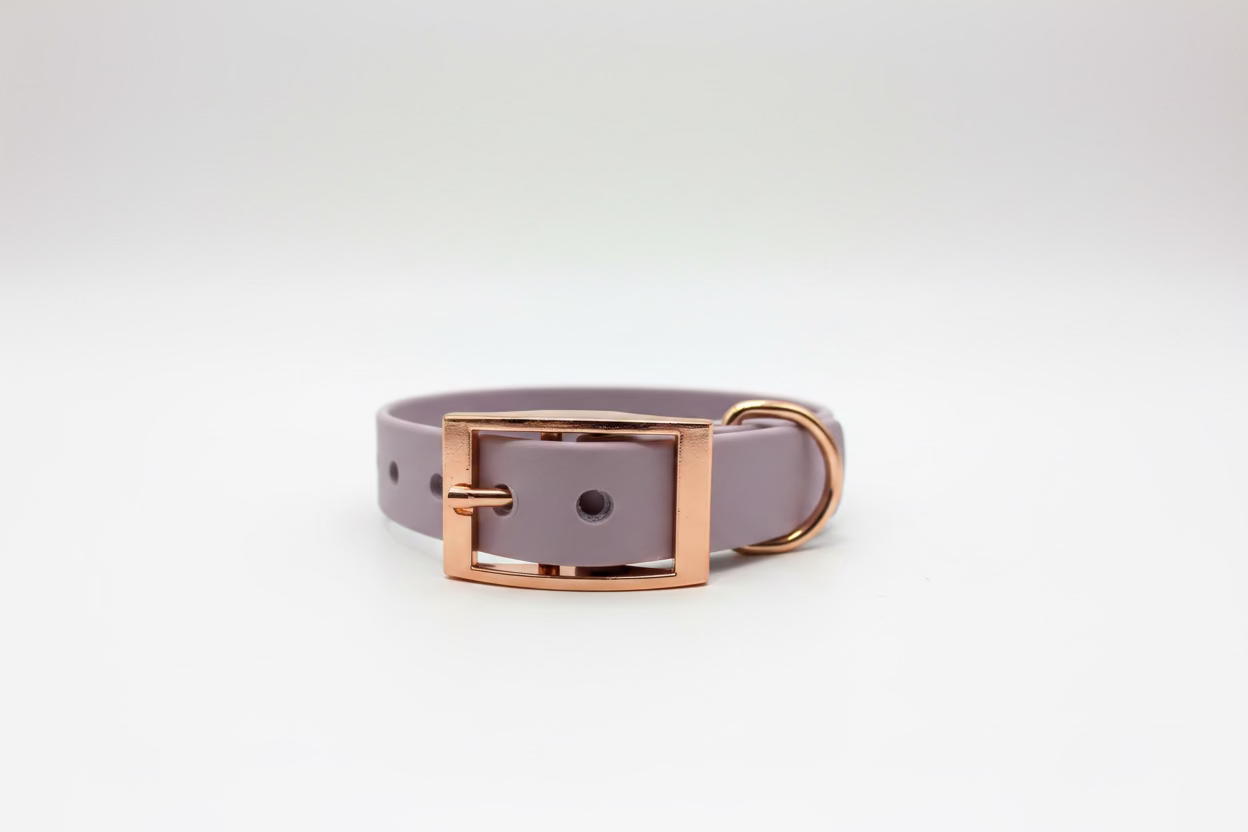 Pastelllila Biothanehalsband Roségold